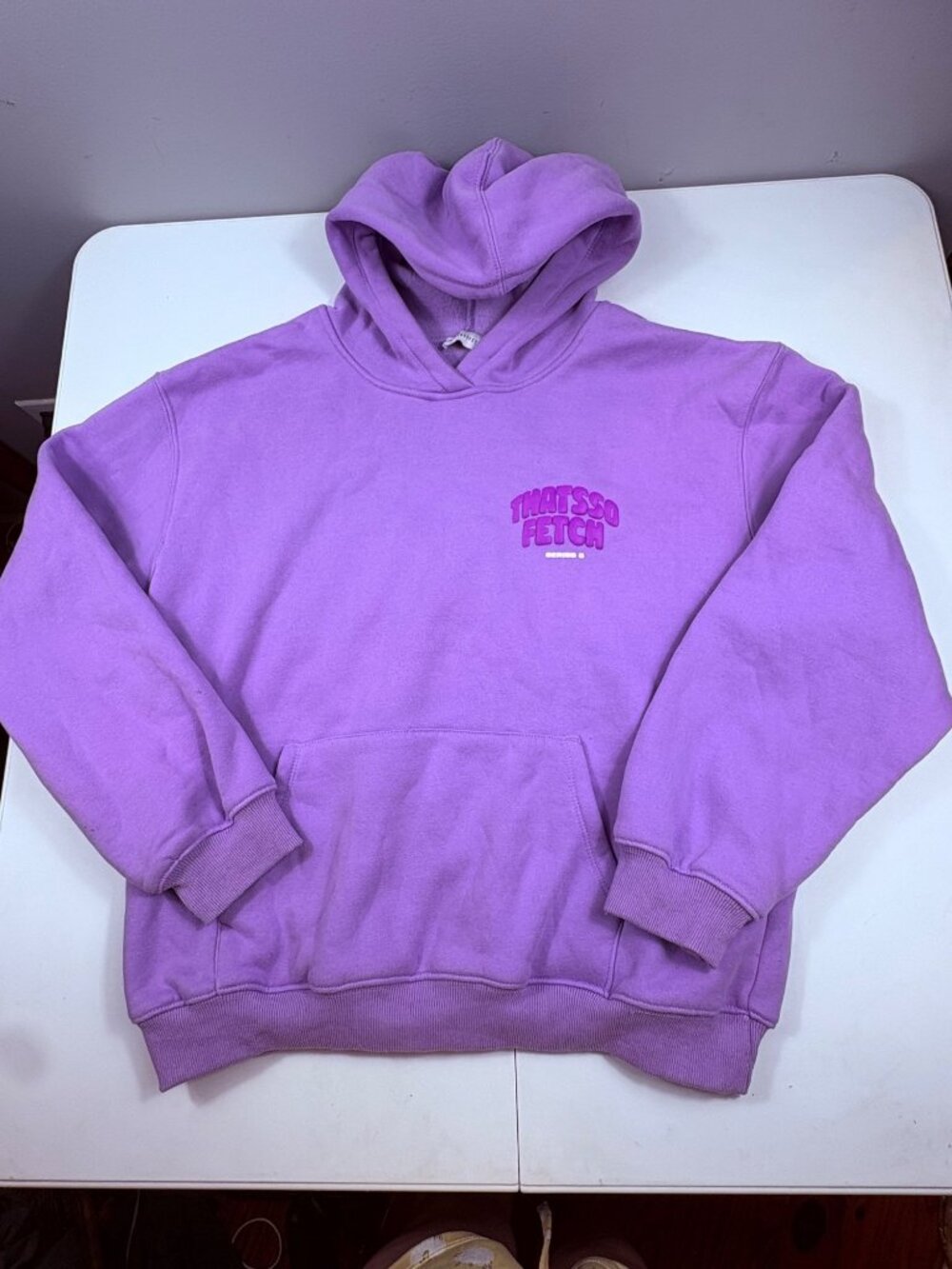 That's So Fetch Mean Girls Hoodie Womens S/M Purple Graphic Pullover Sweatshirt‎